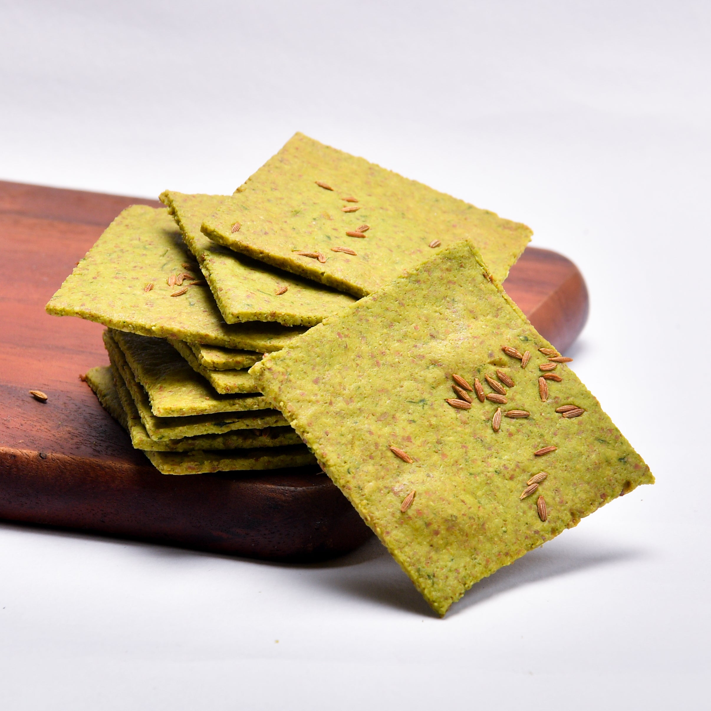Spinach Crackers (12, Grain Free) with Tandoori Dip (150g, Sugar/Grain Free)
